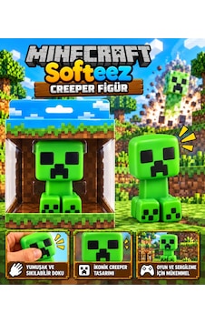 Minecraft Softeez Creeper Figür Minecraft Softeez Creeper Figür