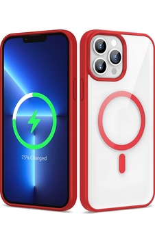 Apple Uyumlu iPhone 13 Pro Max Kılıf M-safe Wireless Şarj Özellikli Silikon Zore Ege Kapak Kırmızı Apple Uyumlu iPhone 13 Pro Max Kılıf M-safe Wireless Şarj Özellikli Silikon Zore Ege Kapak Kırmızı