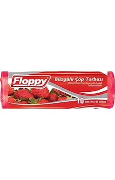 Floppy Çilek Kokulu Büzgülü Çöp Torbası 55 x 60 CM 10 Adet Floppy Çilek Kokulu Büzgülü Çöp Torbası 55 x 60 CM 10 Adet