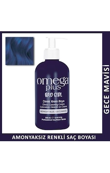 Omega Plus Bad Girl Gece Mavisi Amonyaksız Renkli Saç Boyası 250