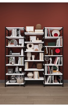 Modern 18 Raflı Metal Kitaplık Üçlü Ayrılabilir Modül Dekoratif Çok Amaçlı Kitaplık Metalk03 Antrasit Modern 18 Raflı Metal Kitaplık Üçlü Ayrılabilir Modül Dekoratif Çok Amaçlı Kitaplık Metalk03 Antrasit