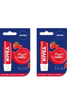 Nivea Çilek Dudak Bakım Kremi 4.8 G x 2 Nivea Çilek Dudak Bakım Kremi 4.8 G x 2