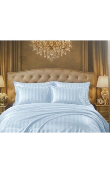 Deluxe Saten Nevresim Takımı Mavi, Çift Kişilik Çok Renkli Deluxe Saten Nevresim Takımı Mavi, Çift Kişilik Çok Renkli