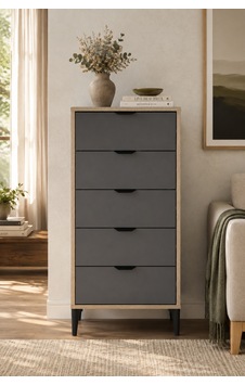 Home Liva 5 Çekmeceli Şifonyer 50x105x40 Cm Siyah - 912183181 Siyah Home Liva 5 Çekmeceli Şifonyer 50x105x40 Cm Siyah - 912183181 Siyah