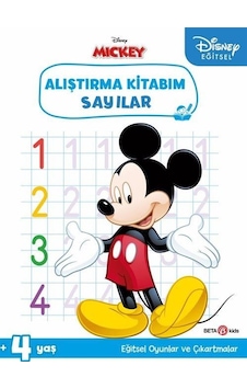 Disney Eğitsel Çıkartmalı Mickey Alıştırma Kitabım Sayılar 4+Yaş- Beta Kids Disney Eğitsel Çıkartmalı Mickey Alıştırma Kitabım Sayılar 4+Yaş- Beta Kids
