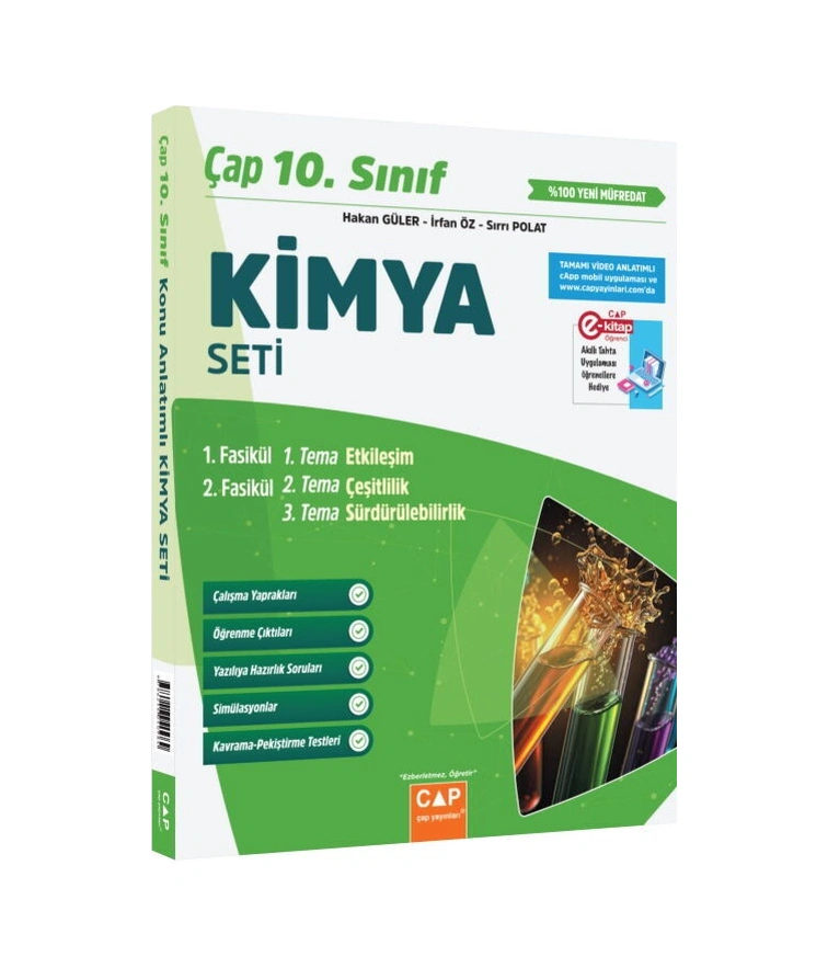 Çap Yayınları 10. Sınıf Kimya Seti Çap Yayınları 10. Sınıf Kimya Seti