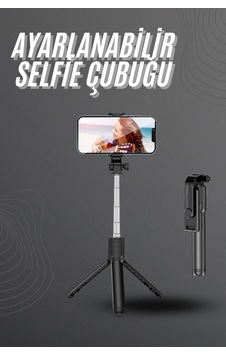 Selfie Çubuğu Tripod Bluetooth Kumandalı Selfie Çubuğu Telefon Tutucu Renk