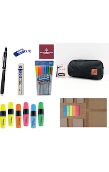 Kırtasiye Seti Pensan My Iq 07 10 Tane Silgi Kalemlik Fosforlu Kalem Tükenmez Kalem Set Kraft Defter Kırtasiye Seti Pensan My Iq 07 10 Tane Silgi Kalemlik Fosforlu Kalem Tükenmez Kalem Set Kraft Defter