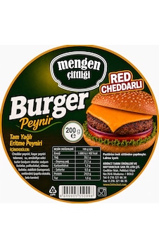 Birinci Süt Mengen Çiftliği Red Cheddarlı Burger Peyniri 200 G Birinci Süt Mengen Çiftliği Red Cheddarlı Burger Peyniri 200 G