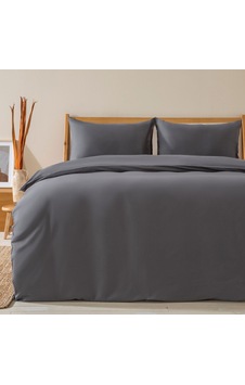 Alana %100 Pamuk King Size Nevresim Seti 230x220 Cm Koyu Gri Alana %100 Pamuk King Size Nevresim Seti 230x220 Cm Koyu Gri
