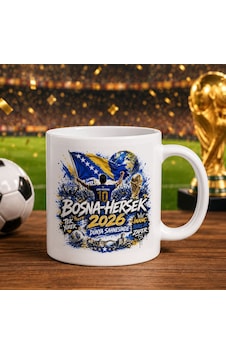 Bk Gift Bosna-hersek Taraftar Temalı Dünya Futbol Kupası Tasarımlı Beyaz Kupa Bardak-1 Bk Gift Bosna-hersek Taraftar Temalı Dünya Futbol Kupası Tasarımlı Beyaz Kupa Bardak-1