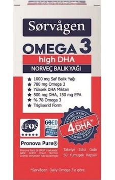 Omega 3 High Dha 50 Kapsül