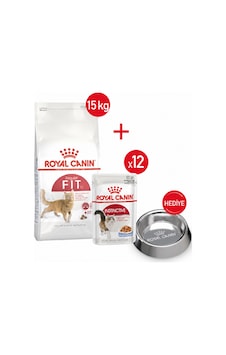 Fit32 Kuru Kedi Maması 15kg + Yaş Mama 12 85g + Çelik Mama Kabı Fit32 Kuru Kedi Maması 15kg + Yaş Mama 12 85g + Çelik Mama Kabı
