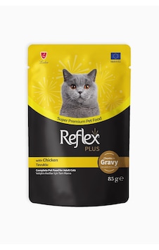 Reflex Plus Sos İçinde Et Parçacıklı Tavuklu Yetişkin Kedi Maması 85 G Reflex Plus Sos İçinde Et Parçacıklı Tavuklu Yetişkin Kedi Maması 85 G
