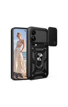 Xiaomi 17 Pro Max İle Uyumlu Kılıf Magnetik Standlı Kamera Korumalı Sürgülü Kapak Siyah Xiaomi 17 Pro Max İle Uyumlu Kılıf Magnetik Standlı Kamera Korumalı Sürgülü Kapak Siyah