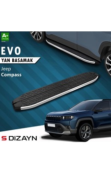 S-dizayn Jeep Compass 3 Evo Krom Yan Basamak 193 Cm 2025 Üzeri A+ Kalite