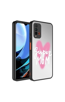 Xiaomi Redmi Note 9 4g Kılıf Aynalı Desenli Kamera Korumalı Parlak Zore Mirror Kapak Süper Anne