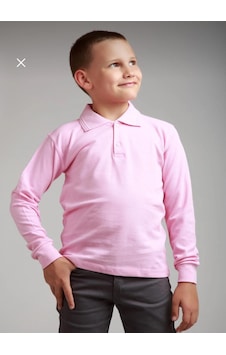 Dıgıl Kids Çocuk Polo Yaka Okul Tişörtü Uzun Kol Pembe Dıgıl Kids Çocuk Polo Yaka Okul Tişörtü Uzun Kol Pembe