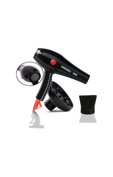 Powerbeg 5000 2500 W Profesyonel Fön Makinesi + Başlık Siyah Powerbeg 5000 2500 W Profesyonel Fön Makinesi + Başlık Siyah
