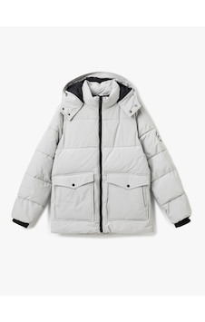 Koton Baskılı Kapaklı Cep Detaylı Slim Fit Kapüşonlu Şişme Mont Gri 5wam20058hw Gri Koton Baskılı Kapaklı Cep Detaylı Slim Fit Kapüşonlu Şişme Mont Gri 5wam20058hw Gri