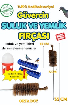 Güvercin Suluk Ve Yemlik Temizleme Fırçası 45 Cm Uzun Fırça Temizlik Aparatı