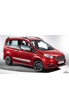 S-Dizayn Ford Courier Abs Krom Ayna Kapağı 2 Prç   2014-2017