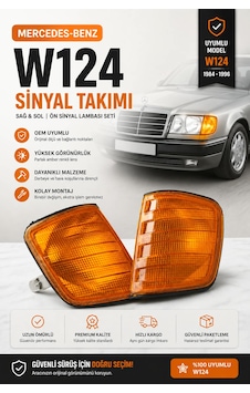 Mercedes W124 Turuncu Sinyal Takımı - Duysuz Mercedes W124 Turuncu Sinyal Takımı - Duysuz