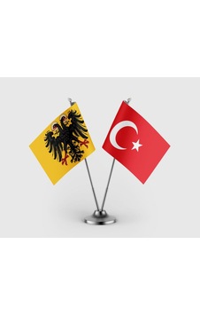 Kutsal Roma İmparatorluğu Ve Türk Bayrağı İkili Saten Masa Bayrağı Takımı Diğer Kutsal Roma İmparatorluğu Ve Türk Bayrağı İkili Saten Masa Bayrağı Takımı Diğer