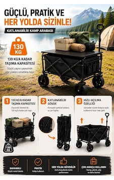 Ers- Piknik Kamp Arabası Masalı Geniş Tekerlekli Taşıma Ve Yük Arabası 130 Kg Ers- Piknik Kamp Arabası Masalı Geniş Tekerlekli Taşıma Ve Yük Arabası 130 Kg
