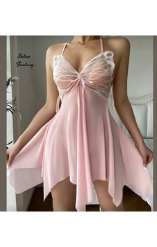 Miressa Kelebek Gecelik Pembe Miressa Kelebek Gecelik Pembe