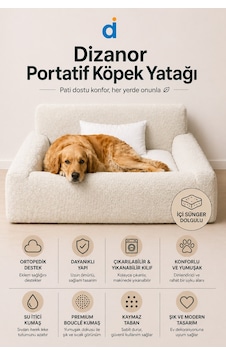 Dizanor Softnest 3 Parça Modüler Sünger Köpek Yatağı Ve Yastık Seti Krem Büyük Boy Dizanor Softnest 3 Parça Modüler Sünger Köpek Yatağı Ve Yastık Seti Krem Büyük Boy