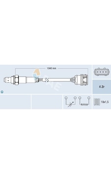 Fae 77373 Lambda Oksijen Sensörü Volvo S40 1.6 1.8 2.0 V40 1.6 1.8 2.0 95/99 30814907 - Fae 77373 Lambda Oksijen Sensörü Volvo S40 1.6 1.8 2.0 V40 1.6 1.8 2.0 95/99 30814907 -