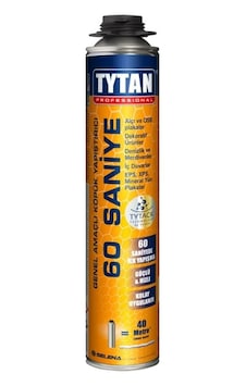 60 Saniye Pu Köpük Yapıştırıcı, Tabancalı, 750 Ml 40 M , Tytan 00