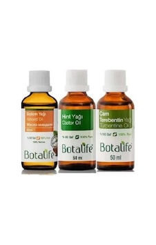 Botalife Badem Yağı + Çam Terebentin Yağı + Hint Yağı + 3 x 50 ML Botalife Badem Yağı + Çam Terebentin Yağı + Hint Yağı + 3 x 50 ML