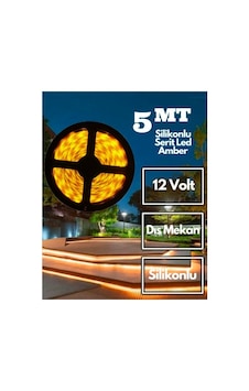 Dış Mekan Silikonlu Amber Renk Şerit Led Ct-4492 Dış Mekan Silikonlu Amber Renk Şerit Led Ct-4492