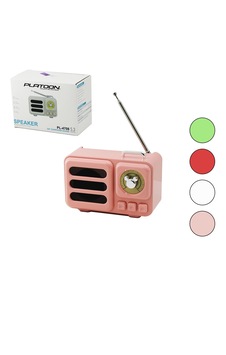 Wireless Hoparlör - Speaker - Radyo Işıklı Usb Şarjlı Renkli Kasa - Bronz Çerçeve Usb - Dc 5v - Tf 5492