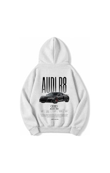 Brz Collection Unisex Oversize Açık Gri R8 Audı Hoodie Açık Gri Brz Collection Unisex Oversize Açık Gri R8 Audı Hoodie Açık Gri