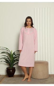 Yasar Underwear Kadın Uzun Kollu Dantel Detaylı Rahat Kesim %100 Pamuk Gecelik Açık Pembe Açık Pembe Yasar Underwear Kadın Uzun Kollu Dantel Detaylı Rahat Kesim %100 Pamuk Gecelik Açık Pembe Açık Pembe