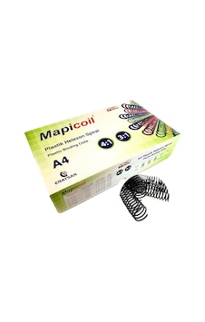 Mapicoil 4:1 Plastik Helezon Spiral 14mm Siyah 100 Ad. 48 Lop