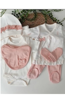 Ciccim Baby Hastane Çıkışı 5li Ballerina Tale Ekru Ekru - Somon Ciccim Baby Hastane Çıkışı 5li Ballerina Tale Ekru Ekru - Somon