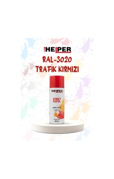 Helper Ral 3020 Trafik Kırmızı Akrilik Sprey Boya 400 Ml Siyah Helper Ral 3020 Trafik Kırmızı Akrilik Sprey Boya 400 Ml Siyah