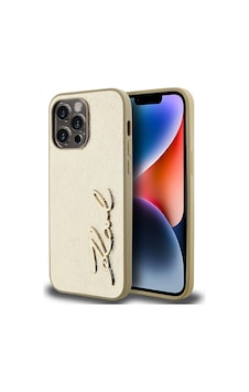 Apple Uyumlu iPhone 14 Pro Max Kılıf Karl Lagerfeld Lisanslı 3d Kl Yazılı Tüylü Yüzey Saffiano Rhinestones Gold Apple Uyumlu iPhone 14 Pro Max Kılıf Karl Lagerfeld Lisanslı 3d Kl Yazılı Tüylü Yüzey Saffiano Rhinestones Gold