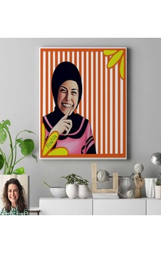 Kişiye Özel Türbanlı Karikatür Kanvas Tablo 50X70 Cm 41777 Kişiye Özel Türbanlı Karikatür Kanvas Tablo 50X70 Cm 41777