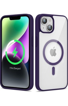 Apple Uyumlu iPhone 14 Kılıf M-safe Wireless Şarj Özellikli Silikon Zore Ege Kapak Derin Mor Apple Uyumlu iPhone 14 Kılıf M-safe Wireless Şarj Özellikli Silikon Zore Ege Kapak Derin Mor