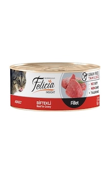Felicia Tahılsız Biftekli Fileto Konserve Yetişkin Kedi Maması 85 G Felicia Tahılsız Biftekli Fileto Konserve Yetişkin Kedi Maması 85 G