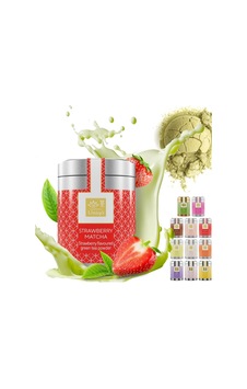 Uniqo Çilek Aromalı Premium Japon Matcha Tozu 30 Gr Şeker İlavesiz Vegan, Metal Kutuda Bardak Poşet Çay Uniqo Çilek Aromalı Premium Japon Matcha Tozu 30 Gr Şeker İlavesiz Vegan, Metal Kutuda Bardak Poşet Çay