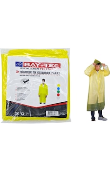 Yağmurluk Tek Kullanımlık Sarı Bay-tec Mk5102 Yağmurluk Tek Kullanımlık Sarı Bay-tec Mk5102