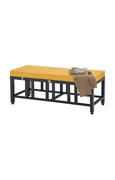 Çamlıca Alüminyum Bench Puf Bahçe Balkon Teras Oturum Benchi - İstenilen Ölçülerde Üretim Sarı Çamlıca Alüminyum Bench Puf Bahçe Balkon Teras Oturum Benchi - İstenilen Ölçülerde Üretim Sarı