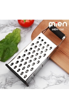 Mien -1260 Küçük Kaydırmaz Çelik Rende Gümüş