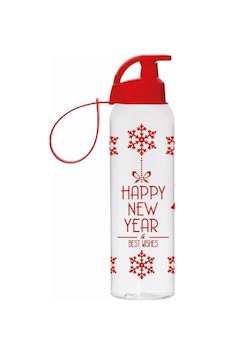 Happy New Year & Best Wishes Desenli 750ml Matara Kırmızı
